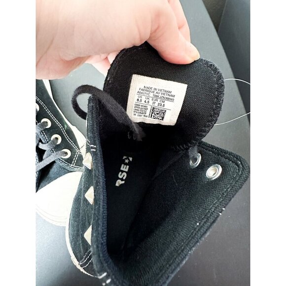 Converse Chuck Taylor All Star Suede Studs Lift Platform Hi Shoes Womens 6.5 - Picture 7 of 8